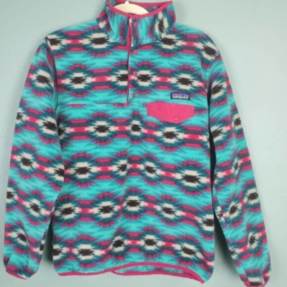 Patagonia Synchilla Wild Desert Snap-T Fleece Aztec Southwestern Pullover Small - Picture 1 of 6